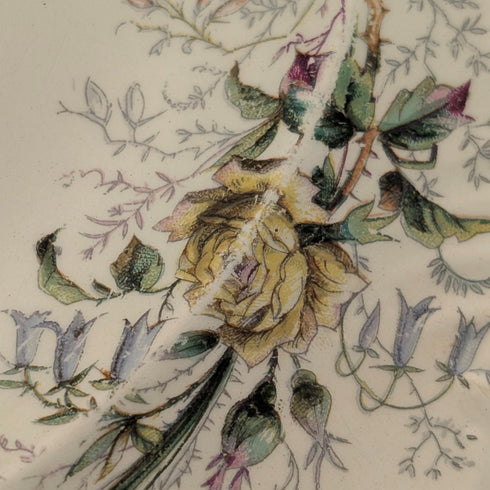 法式復古日式設計硬陶瓷湯盤一對 ①