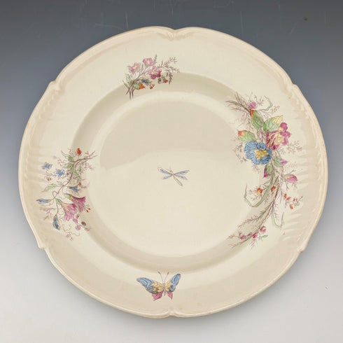 法式復古日式設計硬陶瓷湯盤一對 ①