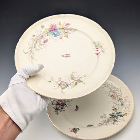 法式復古日式設計硬質陶瓷邊盤一對 ②