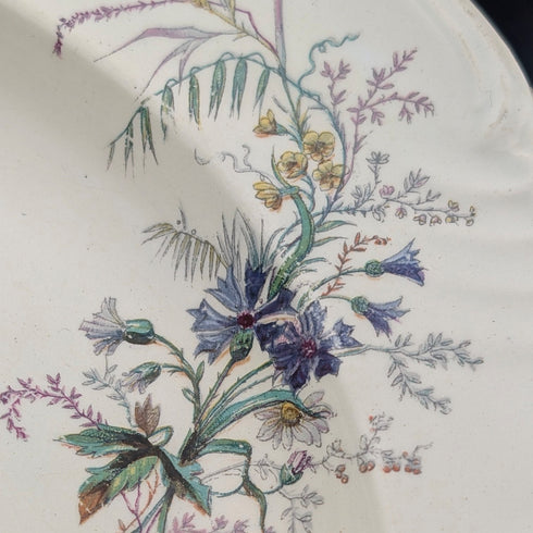 フレンチアンティーク ジャポニズムデザイン 硬質陶器製 スーププレートペア②