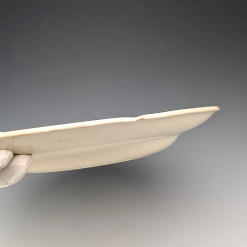 フレンチアンティーク ジャポニズムデザイン 硬質陶器製 スーププレートペア②