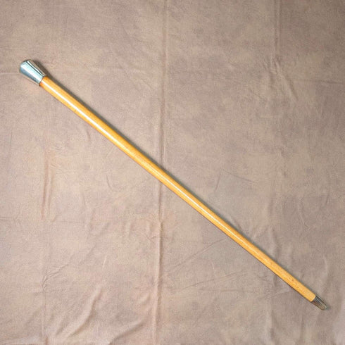 アンティーク マラッカシャフト 純銀製 ロンデルハンドル ステッキ 杖 87cm