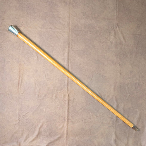 アンティーク マラッカシャフト 純銀製 ロンデルハンドル ステッキ 杖 87cm