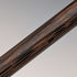 Antique British black shaft engraved sterling silver walking stick with rondelle handle, 86cm