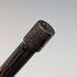 Antique British black shaft engraved sterling silver walking stick with rondelle handle, 86cm
