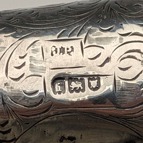 1904年 英国アンティーク ブラックシャフト ホーンクラッチハンドル 純銀装飾 ステッキ 杖 90cm