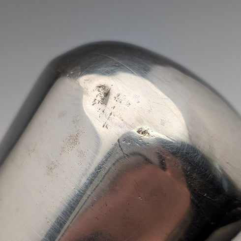 アンティーク マラッカシャフト 純銀製 ロンデルハンドル ステッキ 杖 87cm