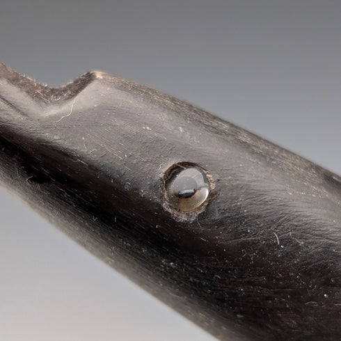 ヴィンテージ 彫刻ブラウンシャフト ヘロンヘッドハンドル ステッキ 杖 91cm