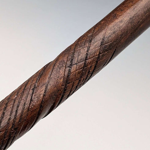 ヴィンテージ 彫刻ブラウンシャフト ヘロンヘッドハンドル ステッキ 杖 91cm