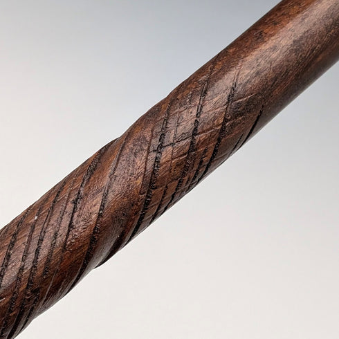 ヴィンテージ 彫刻ブラウンシャフト ヘロンヘッドハンドル ステッキ 杖 91cm