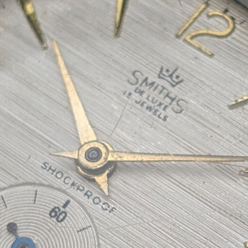 1960年代頃 英国ヴィンテージ スミス 腕時計 SMITH DeLux 15石機械式 動作良好