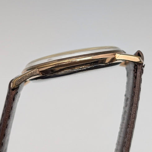 1950年代 スイス Cauny 紳士用腕時計 15石機械式 金張りケース 動作良好