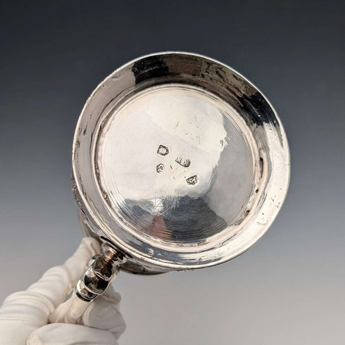 1736 Georgian Sterling Silver Large Mug with Relief, 356g, by Richard Bayley