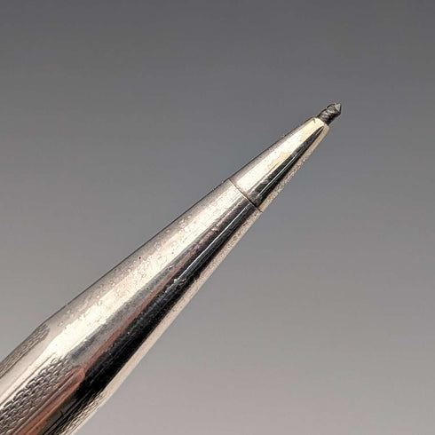 British Vintage Yard O' Red Rhodium Plated Push-On Mechanical Pencil with Paper Box and Instructions