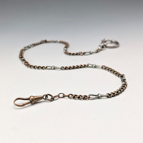 Antique Two-Tone Fancy Link Albert Chain with Clasp