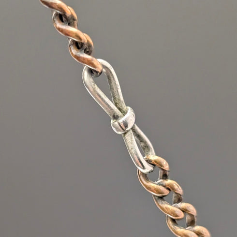 Antique Two-Tone Fancy Link Albert Chain with Clasp