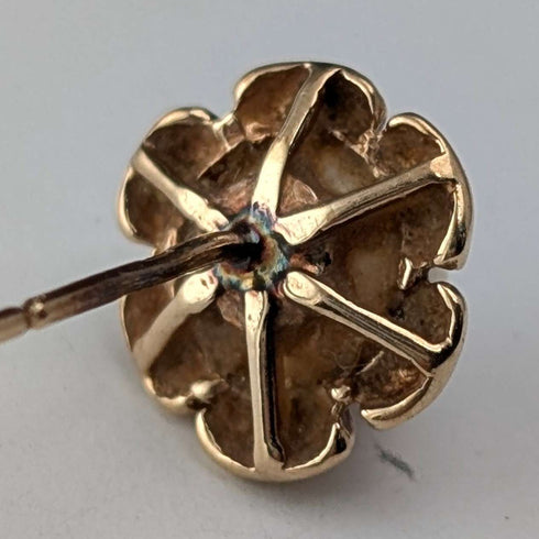 British Vintage Jewelry K9 Gold & Pearl Stud Earrings