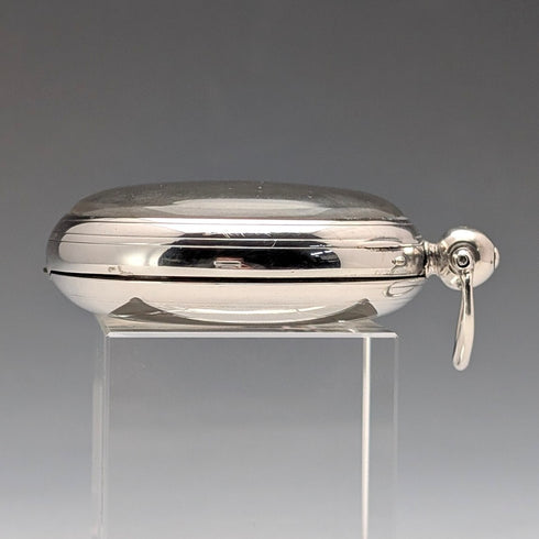 1839年 英国アンティーク 装飾ダイヤル 鍵巻き 懐中時計 直径52mm 動作良好