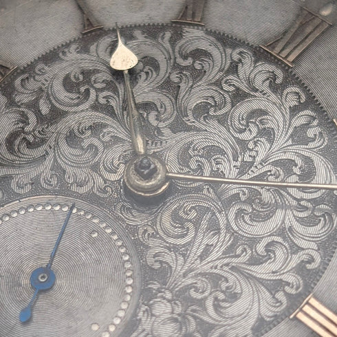 1839年 英国アンティーク 装飾ダイヤル 鍵巻き 懐中時計 直径52mm 動作良好