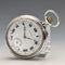 Circa 1919 Antique Longines Pocket Watch, Pure Silver Open Face, Working Good Condition