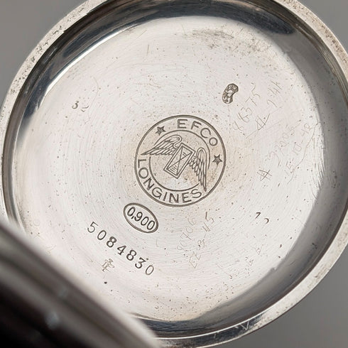 Circa 1931 Vintage Longines Pocket Watch with Silver-sided Hunter Case, Serviced