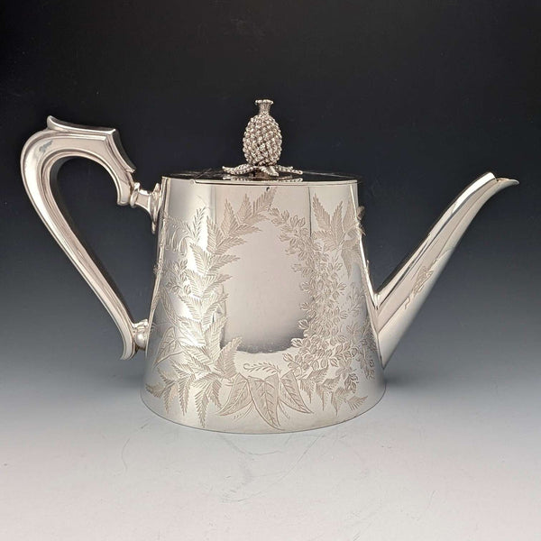 1887年頃 英国アンティーク シルバープレート製 ティーポット Mappin&Webb