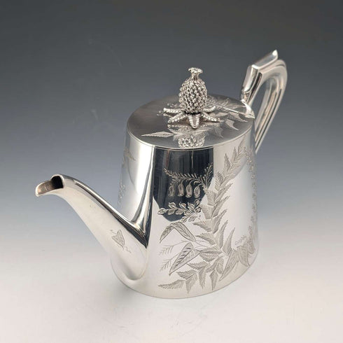 1887年頃 英国アンティーク シルバープレート製 ティーポット Mappin&Webb