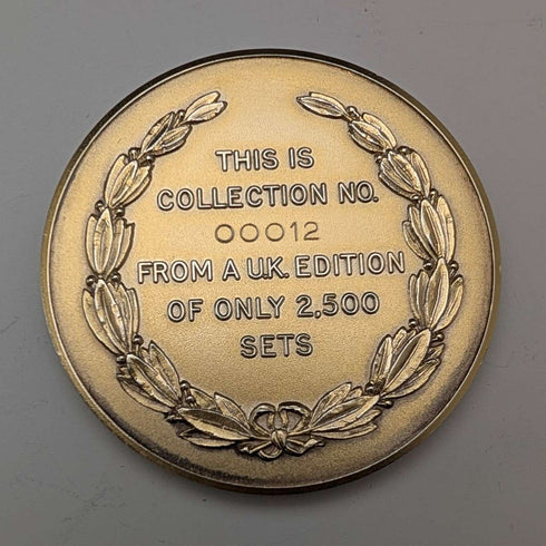1975 St. Paul's Cathedral Apostle Set of 12 Pure Silver Teaspoons and a Pure Silver Medal, 457g Total, Wooden Case, Toye, Kenning & Spencer