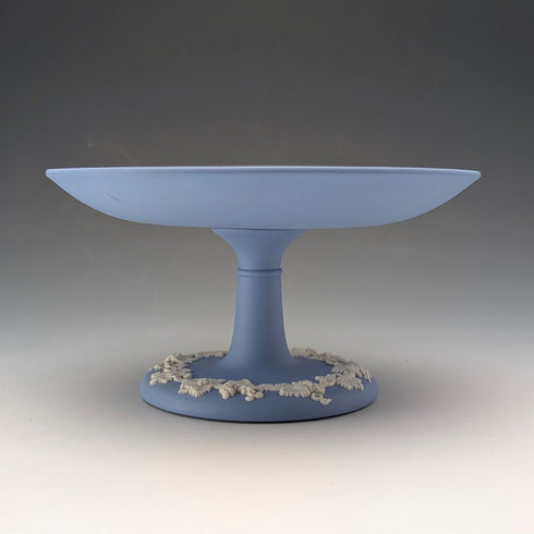 英國韋奇伍德復古碧玉陶淺藍高腳杯