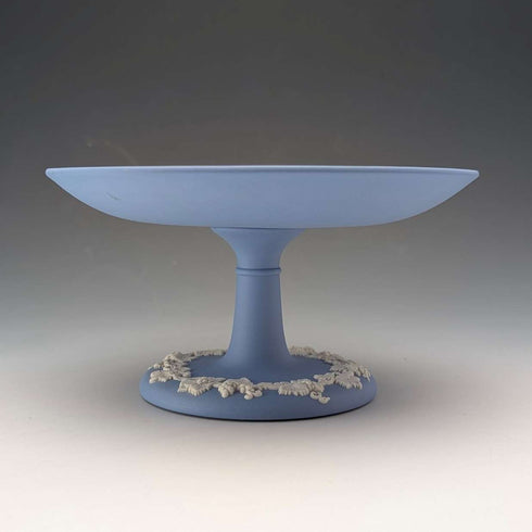 Vintage British Wedgwood Jasperware Tazza in Pale Blue