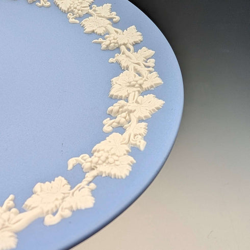 Vintage British Wedgwood Jasperware Tazza in Pale Blue