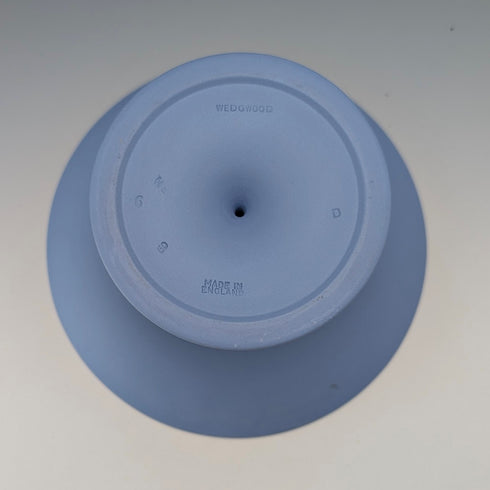 英國韋奇伍德復古碧玉陶淺藍高腳杯