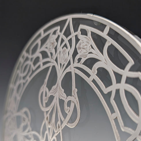 20世紀前半 米国 シルバーオーバーレイ 直径20cm 大型トリベット