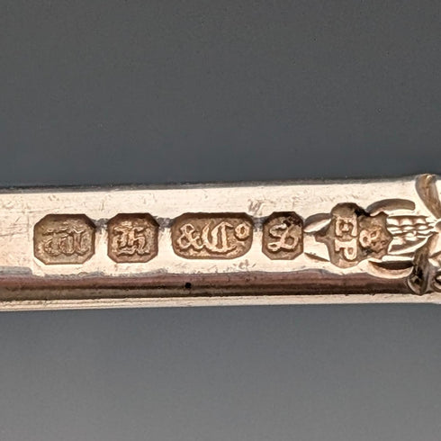 19世紀後半 英国アンティーク シルバープレート製 ベリースプーン 4本セット William Howe