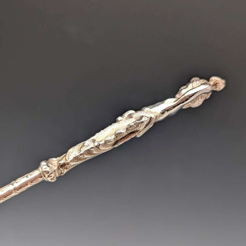 Set of 4 late 19th century British antique silver plate berry spoons by William Howe