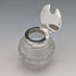 1924 British Antique Sterling Silver and Cut Glass Condiment Set by James Dixon & Sons