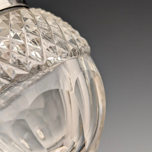 1924年 英国アンティーク 純銀&カットガラス 調味料入れセット James Dixon&Sons