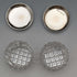 1898 British Antique Silver Lid Mini Cut Glass Jar Pair, Hilliard & Thomason
