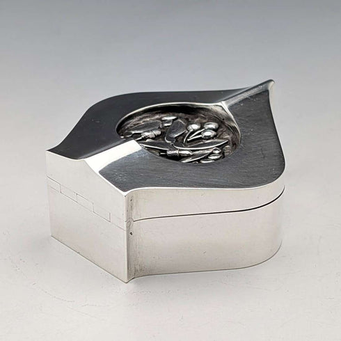 British Vintage Sterling Silver Small Trinket Box by Keith Smith