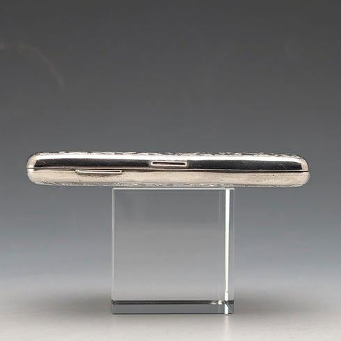 1886年 英国アンティーク 純銀製 両開き型 小型カードケース 64g William Oliver