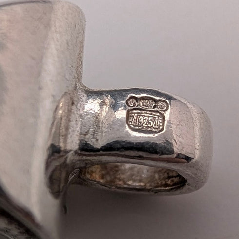 ヴィンテージ 純銀製 ビザンチンチェーン ブレスレット 28g