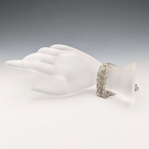Italian Vintage Sterling Silver Multi-Twist Chain Bracelet, 28g, MILOR