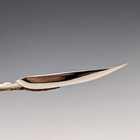 1897 British Antique Sterling Silver Heart-Shaped Tea Caddy Spoon, 10.4g