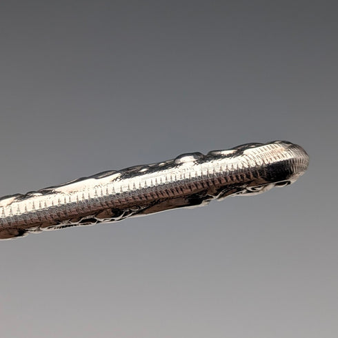 1897 British Antique Sterling Silver Heart-Shaped Tea Caddy Spoon, 10.4g