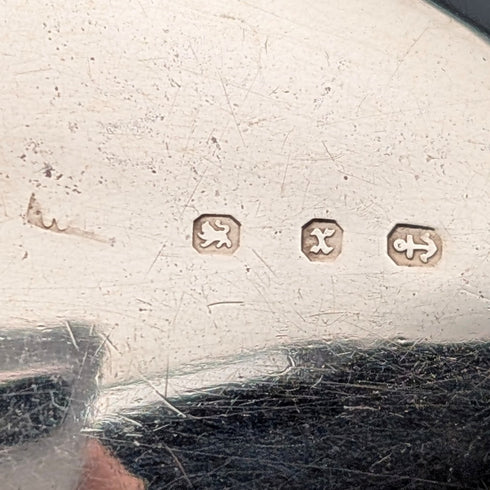 1897 British Antique Sterling Silver Heart-Shaped Tea Caddy Spoon, 10.4g