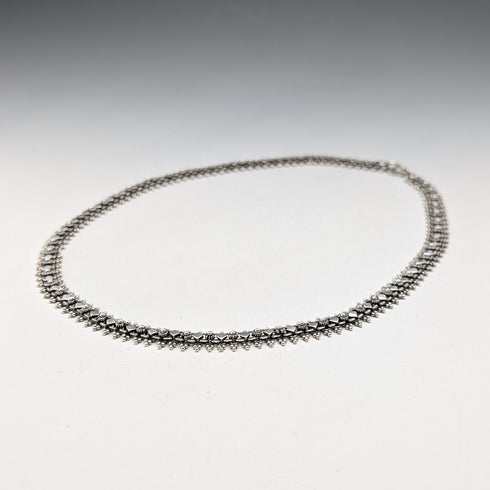 Vintage Sterling Silver Fine Ethnic Chain Necklace, 46cm, 29g