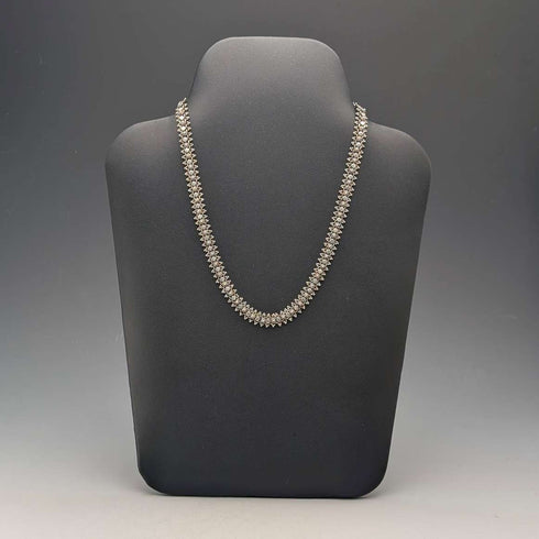Vintage Sterling Silver Fine Ethnic Chain Necklace, 46cm, 29g