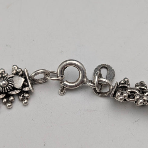 Vintage Sterling Silver Fine Ethnic Chain Necklace, 46cm, 29g