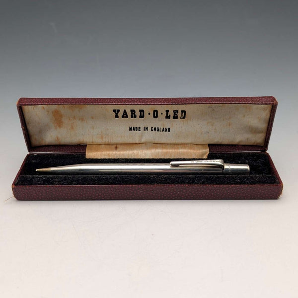1962年 英国ヴィンテージ ヤード・オ・レッド 純銀製 推進式シャープペンシル ケース入り