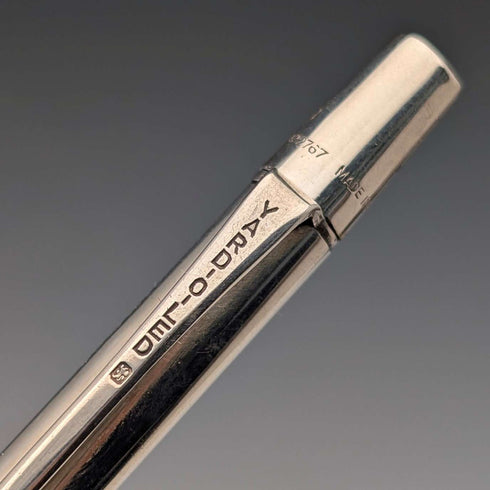 1962 British Vintage Yard O' Red Sterling Silver Push-On Mechanical Pencil with Case